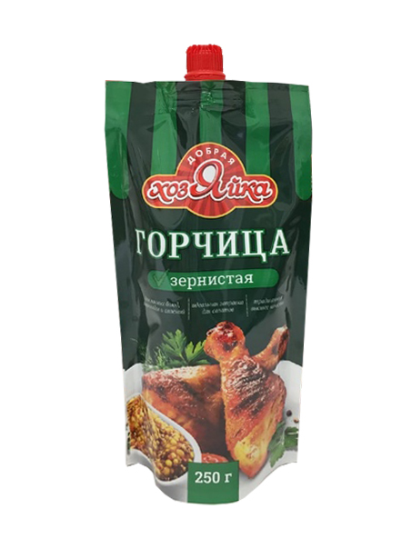Горчица зернистая 250гр. д/п "Добрая хозяйка" АО "Эссен Продакшн АГ"