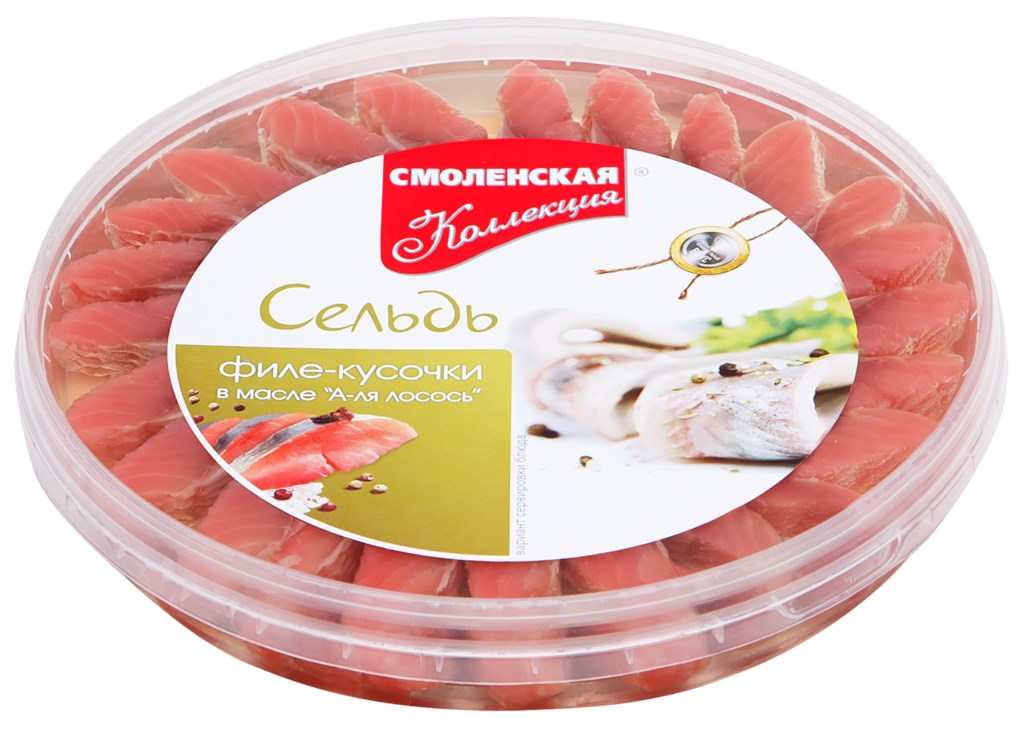 Сельдь филе кусочки в масле "А ля лосось" 300г