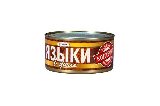Язык в желе ж/б, 325гр/24 Рузком
