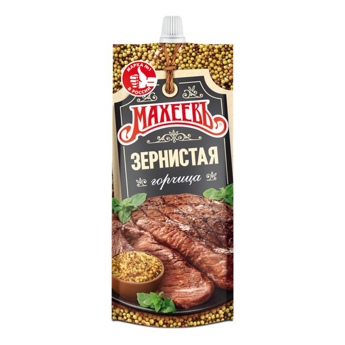 Горчица зернистая 140 г Махеев