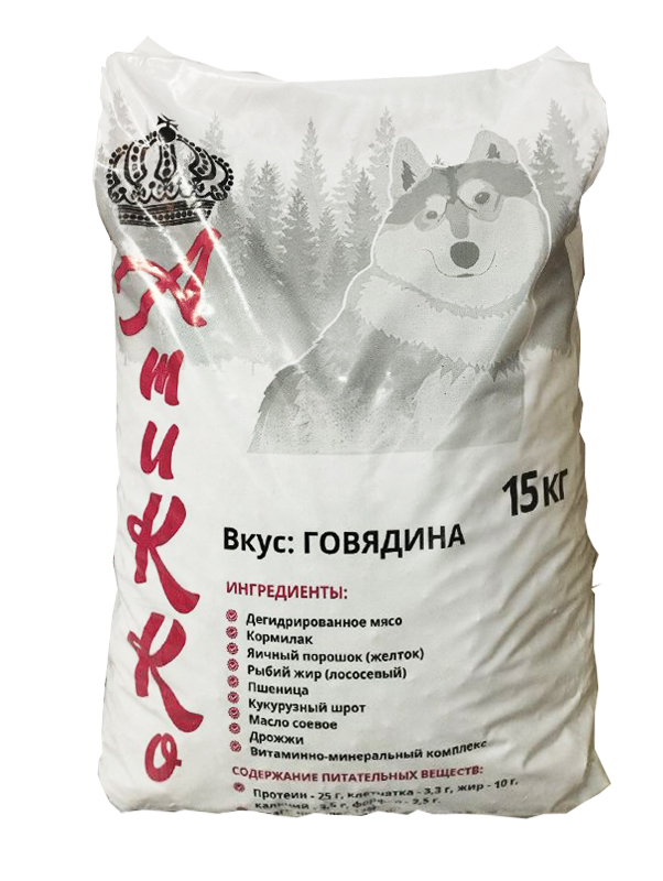 Атикко сухой корм для собак всех пород с нормальной активностью, мясной микс, 15 кг