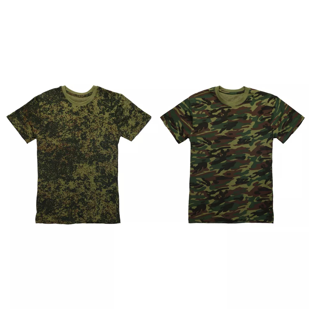 Футболка муж. камуфляж, 100% хл. 125гр/м р.48/56 