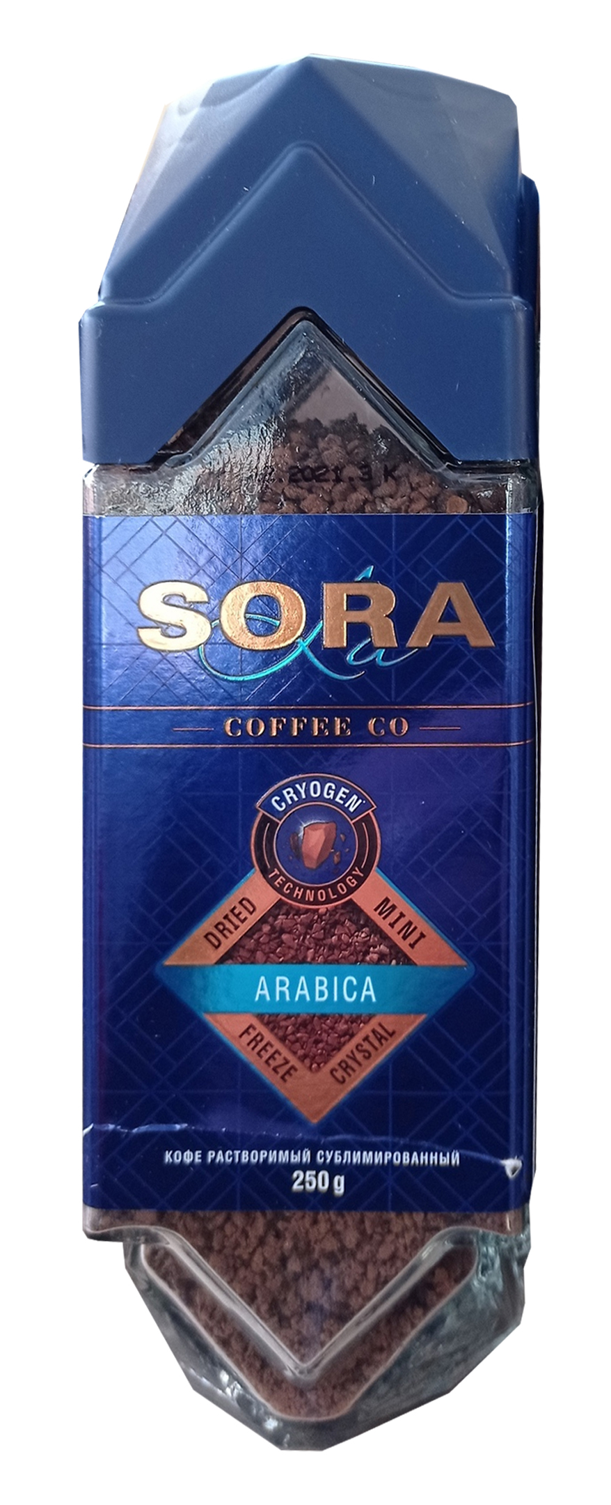 Кофе растворимый сублимированный La Sora 250гр ст/б Кофейная компания Вокруг света