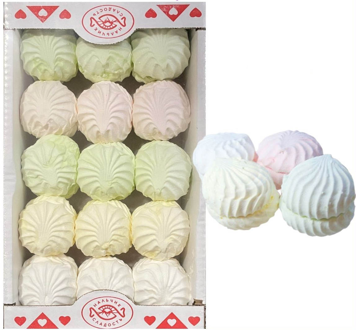 Зефир ассорти Элитный со вкусами яблоко, Бабл Гам, Лимон, ТД Нальчик Сладость ООО (производите