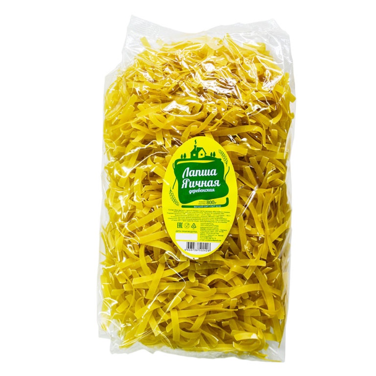 Изделия макаронные Лапша яичная , Лапша яичная Аппетитная (0,8 кг) , ЧМКФ " Вавилон"