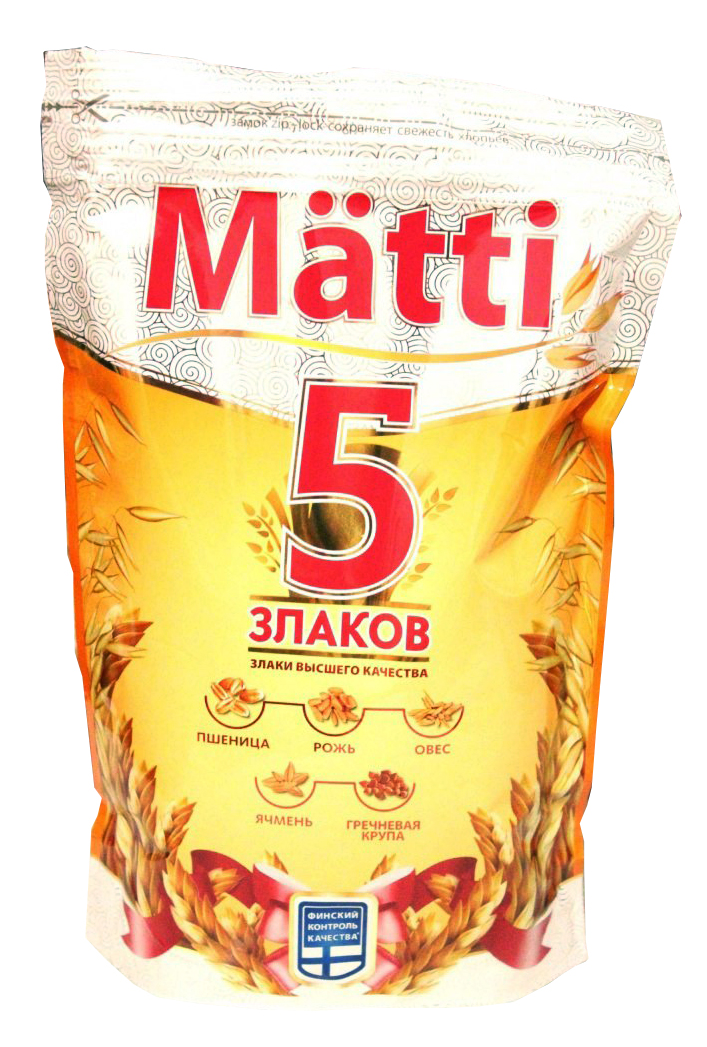 Хлопья мультизлаковые Matti 400 гр дой пак "Злаки на завтрак" ООО