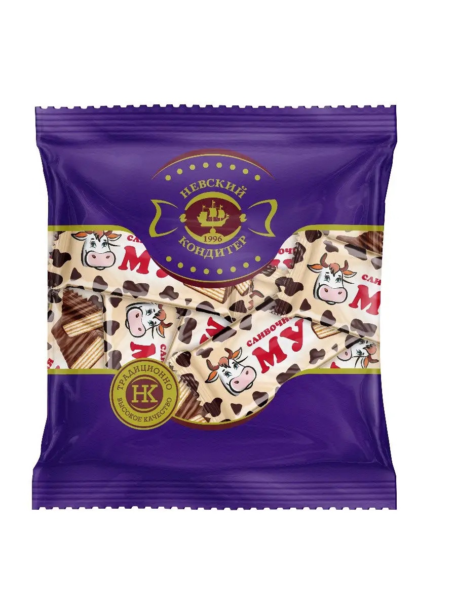 Конфеты Сливочная МУ вафельные, 500гр, Невский кондитер ООО