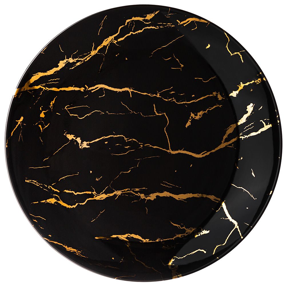 Тарелка десертная, стекло с декором, 20 см