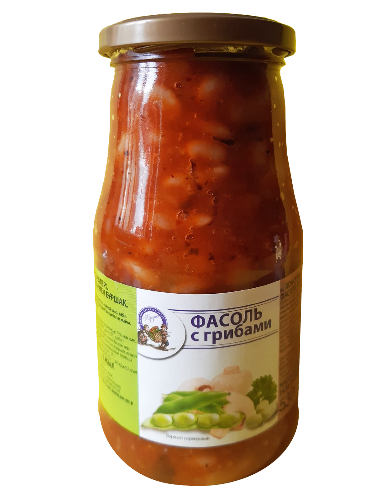 Фасоль "Корзина" с грибами 530г ст/б ООО Славянский консервный комбинат