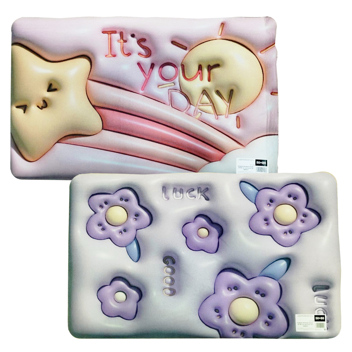 Коврик для ванной быстросохнущий диатомитовый с 3D эффектом 50х80 см