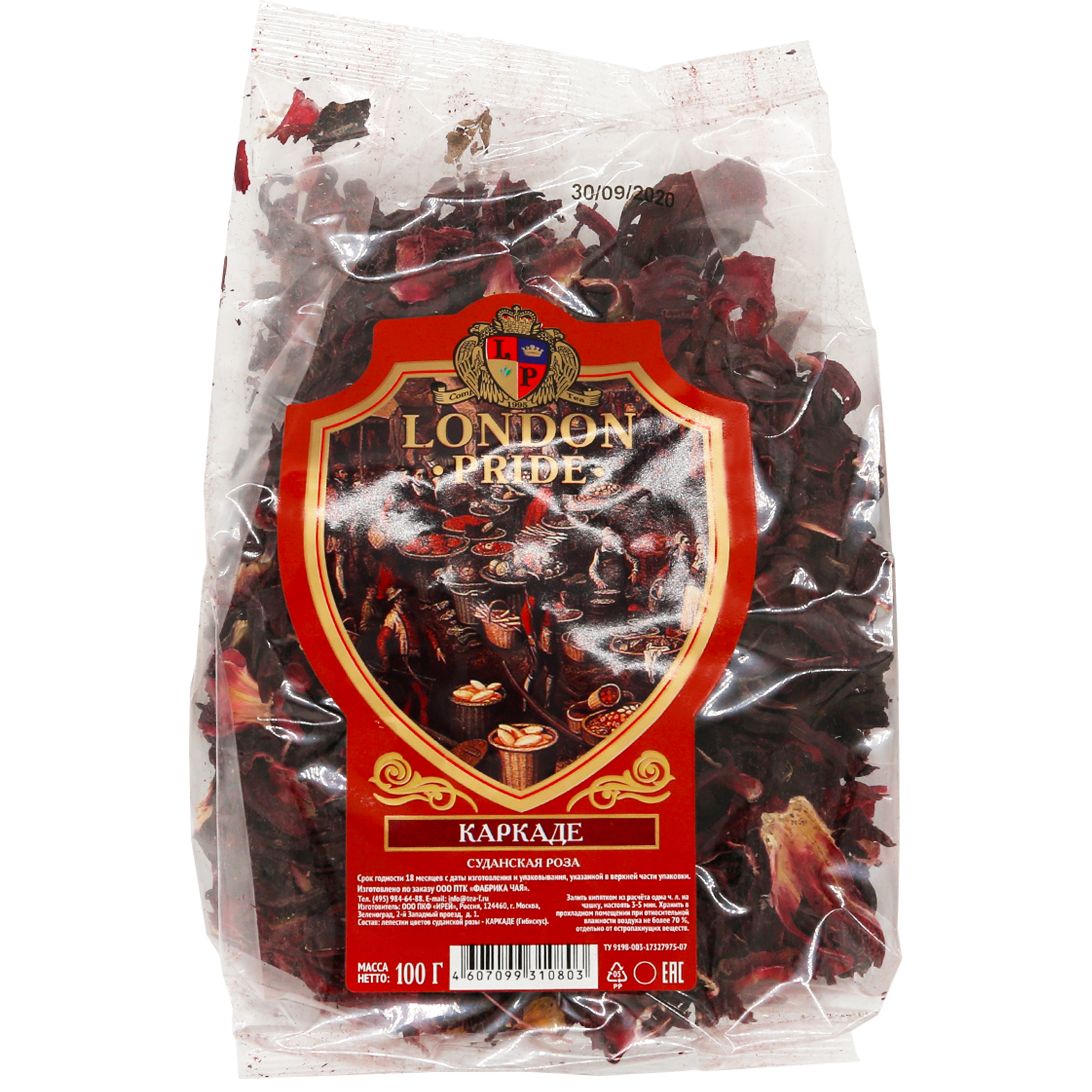 Напиток чайный Суданская роза Каркаде "Лондон Прайд" 200г м/у ООО ПКФ ИРЕЙ