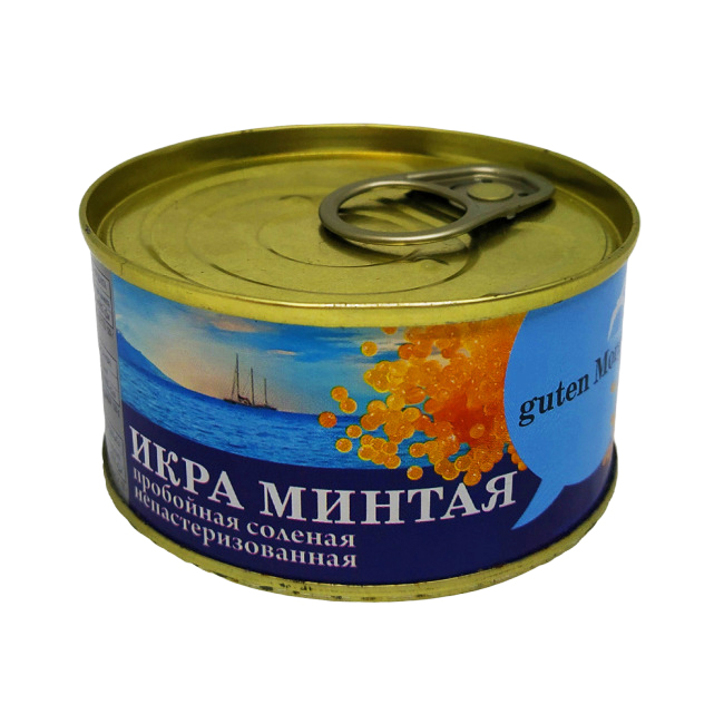 Икра минтая пробойная Гутен Морген 120г ж/б с/к