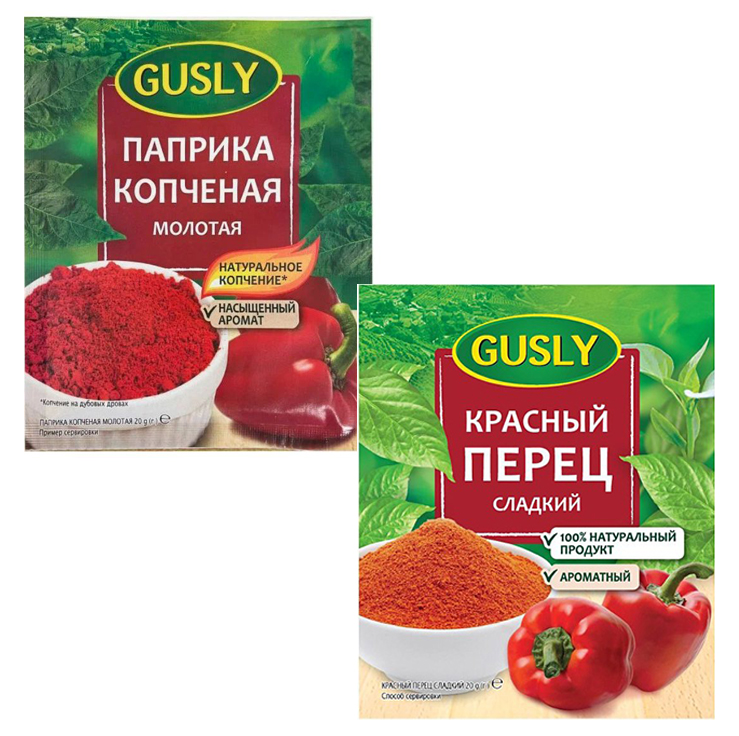 Приправа перец красный сладкий/паприка копченая Gusly 20гр