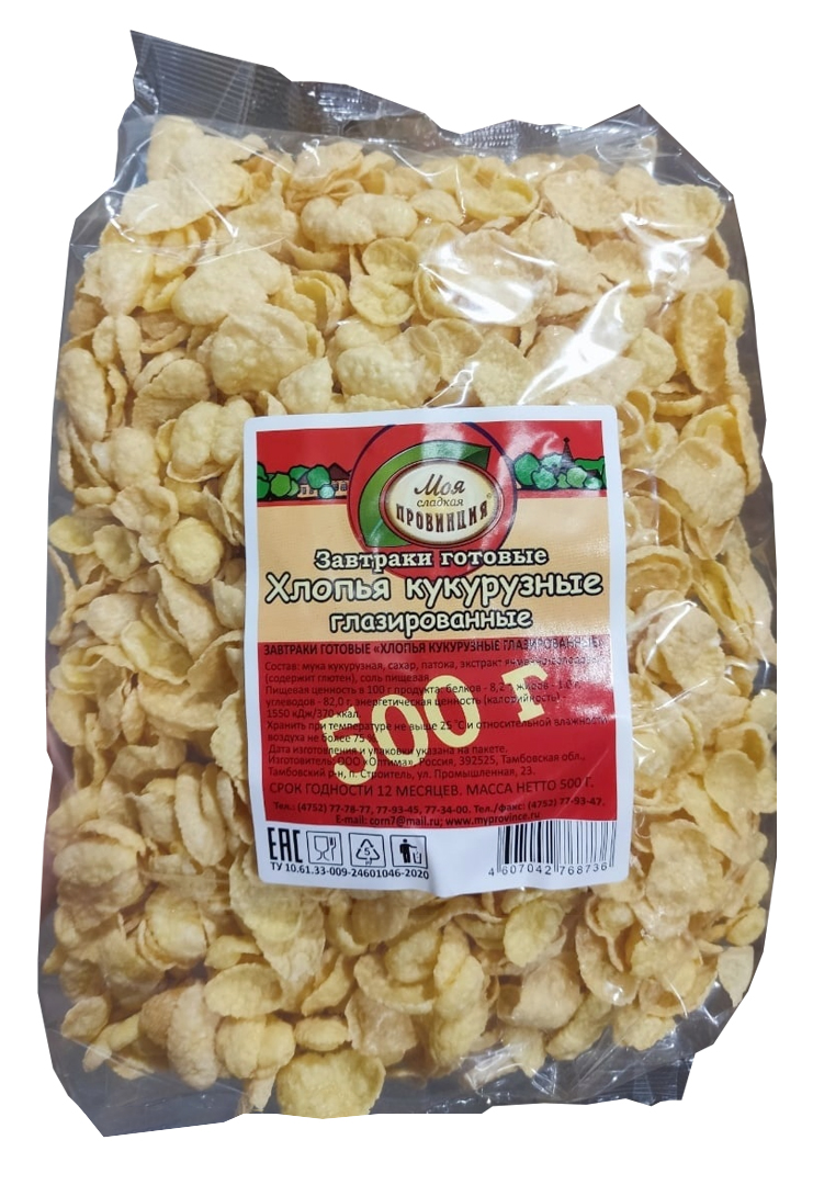 Завтраки готовые "Хлопья кукурузные" 500гр. ООО "Оптима "
