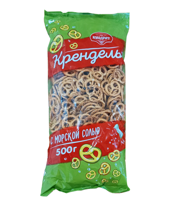 Изделие хлебобулочное "Крендель с морской солью" 500 гр. "ТД Кундрат" ООО
