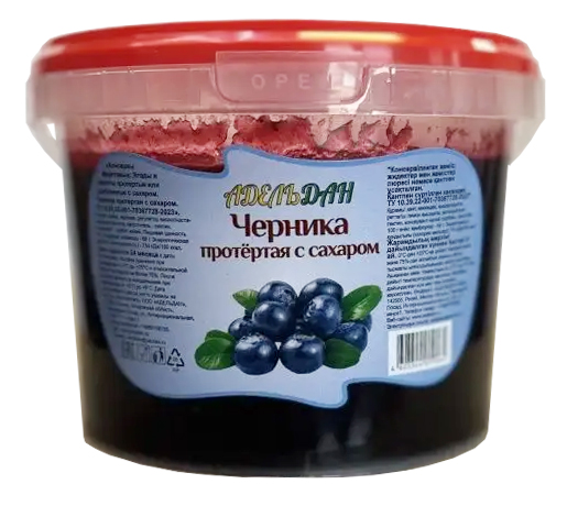 Ягода протертая с сахаром 520гр АДЕЛЬДАН