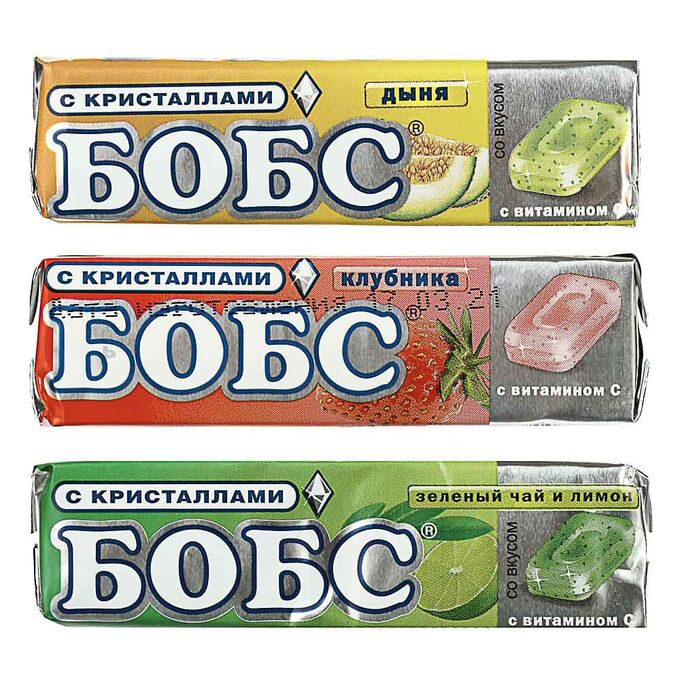 Леденцы БОБС в ассорт спайка 3шт