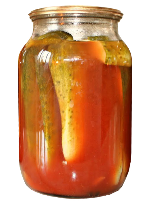 Огурчики солёные в томате 800 гр ООО ИНМАРКО ПЛЮС 