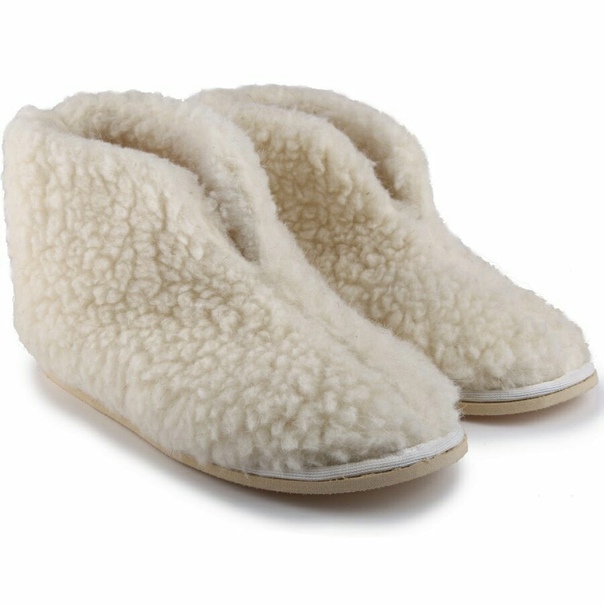 Чуни меховые р.37 46, шерсть50%, подошва войлок 80% шерсть