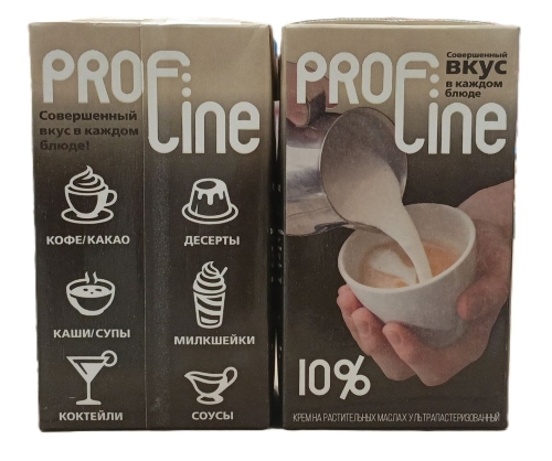 Крем на растительных маслах (раст. сливки) УТП «ProfLine» МДЖ10%, 0,973л, ЗМЖ, ООО Домодедовское мол