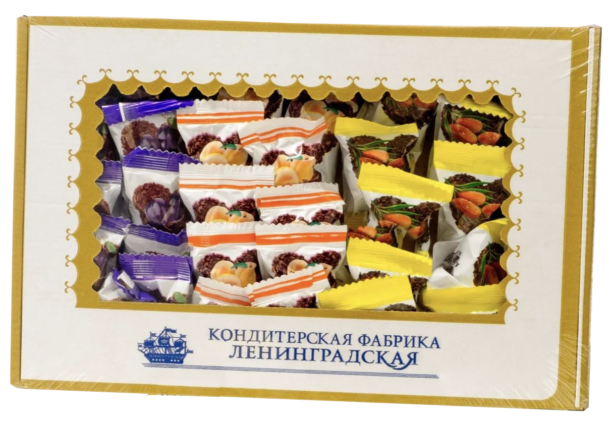 Конфеты в шоколадной глазури Ассорти курага/финик/чернослив 500 гр. Ленинградская КФ ООО