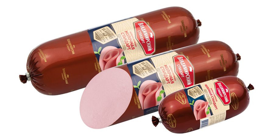 Колбаса вареная Молочная стандарт Владимирский стандарт, кат.Б, вес