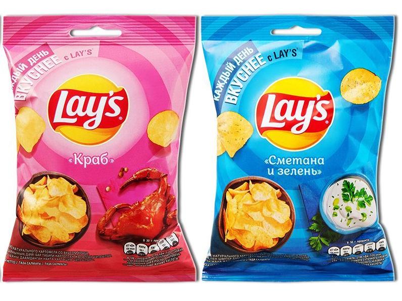 Чипсы картофельные LAY'S (Краб, сметана зелень) 280гр ПепсиКо Холдингс