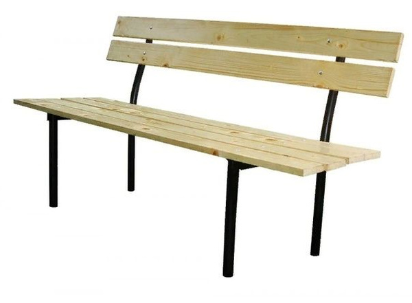 Скамья со спинкой, на металлокаркасе 1,2 м. ГЛОБАЛ РИТЕЙЛ ООО (производитель)