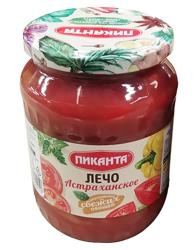 Лечо «Астраханское» 700 гр. «Пиканта» ООО ВКУСНЫЙ ПРОДУКТ