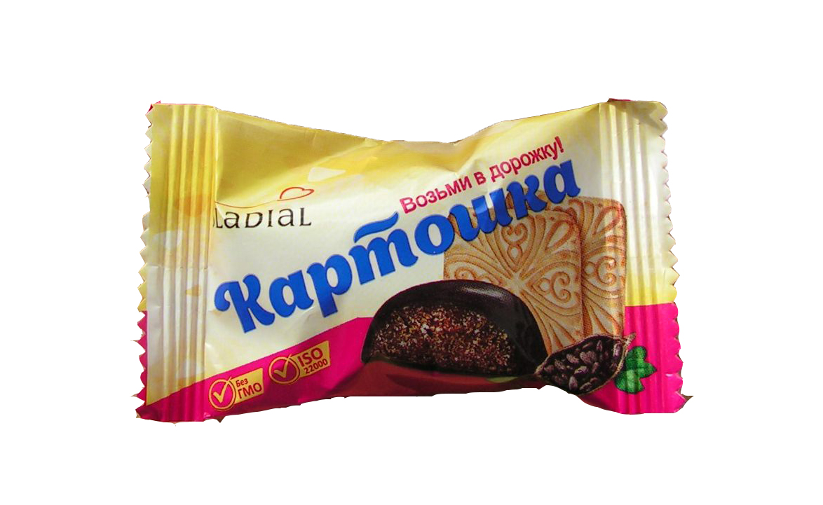 Ассорти десертов в глазури Картошка, Зебра Полли, 1кг, КО Сладиал
