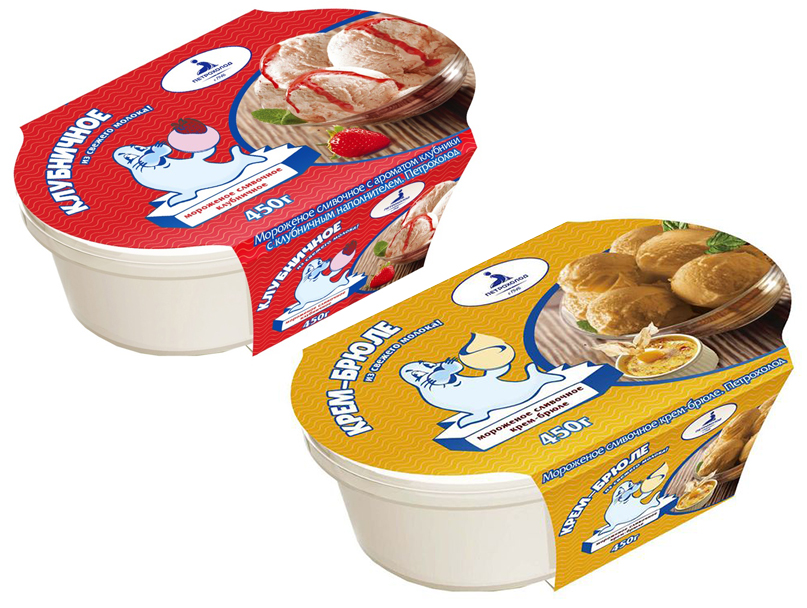 Мороженое сливоч."Петрохолод" ванна в асс. 450 г МДЖ 8% ГОСТ, БЗМЖ ООО "ПетроАйс"