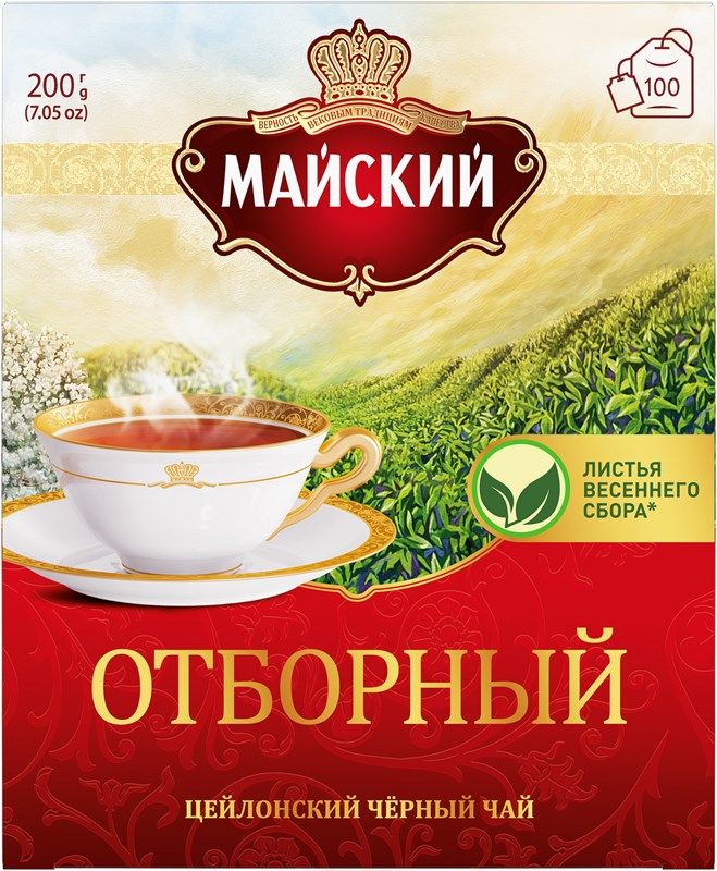 Чай черный "Майский" Отборный 100*2г 