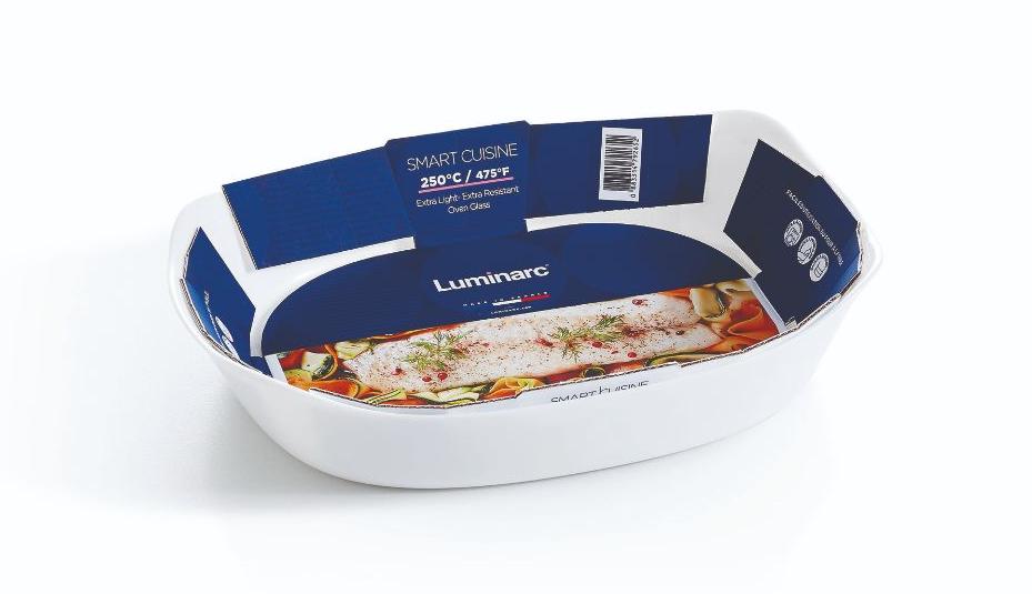 TEMP SMART CUISINE BLANC CARIN блюдо/форма овальная/салатник380*230*86 мм 3 л жаропрочное опаловое с