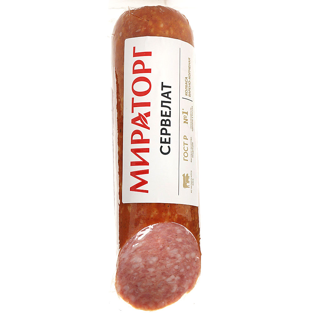 Колбаса в/к Сервелат кат.А 750г Мираторг