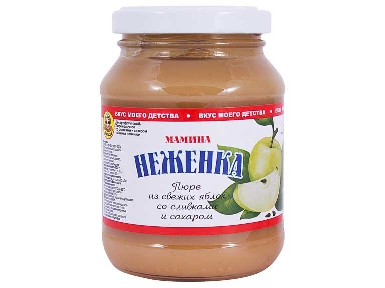 Пюре фруктовое с сахаром "Мамина Неженка"450г ГОСТ, ст\б "ПК Остпрод", г. Воронеж