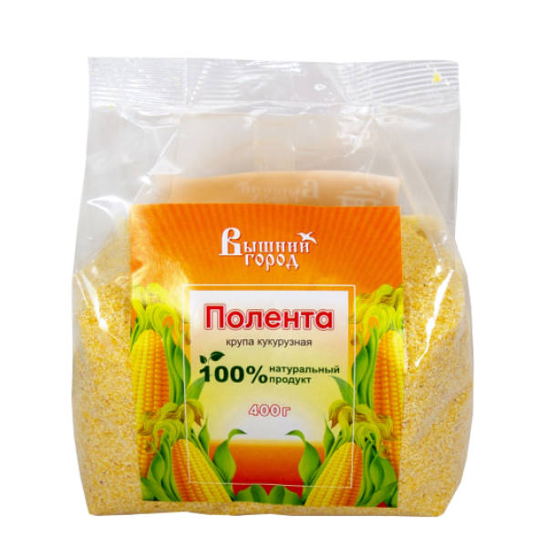 Крупа быстрого приготовления кукурузная Полента "Вышний город", 400 г Полинка