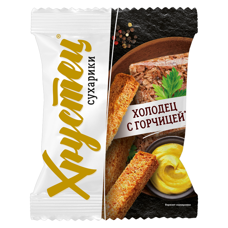 Сухарики "Хрустец" со вкусом холодца и горчицы ,красной икры 200 гр.АО "Регион Продукт"