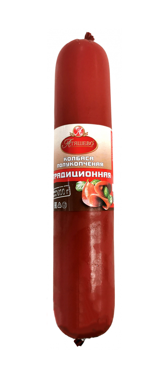 Колбаса Традиционная п/к 0,6 кг Атяшево, 3 сорт