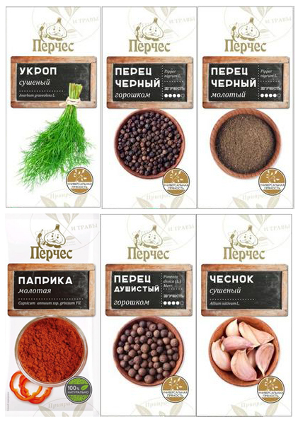 Набор приправ Перчес 6 шт. 1/50