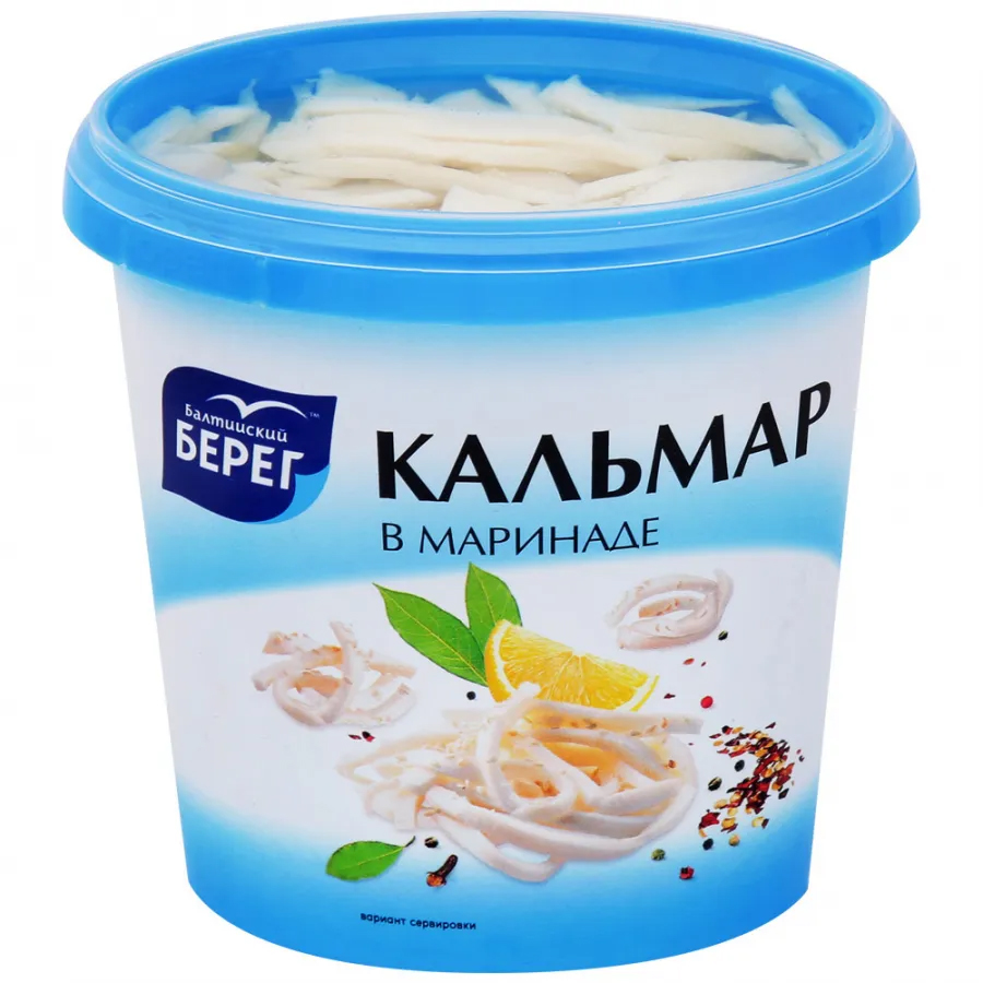 Кальмар филе соломка в маринаде 390 г Балтийский Берег ООО
