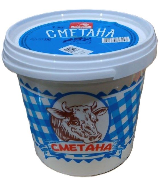 Сметана ГОСТ натуральная ТМ Барская кухня МДЖ 15% 1кг БЗМЖ, АО ФГМЗ