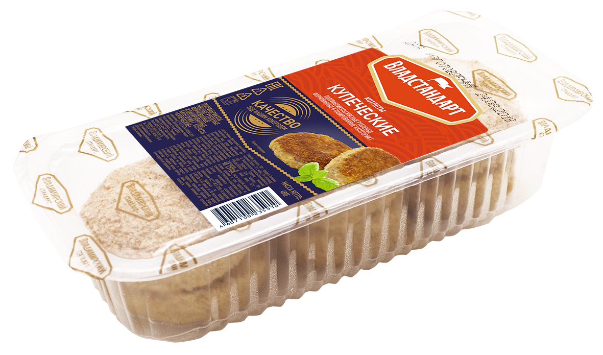 Котлеты мясные рубленные Купеческие ТМ "Владимирский стандарт" зам, вес