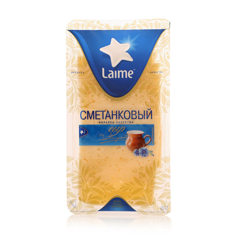 Сыр п/тв Сметанковый LAIME 50% 350 гр. БЗМЖ