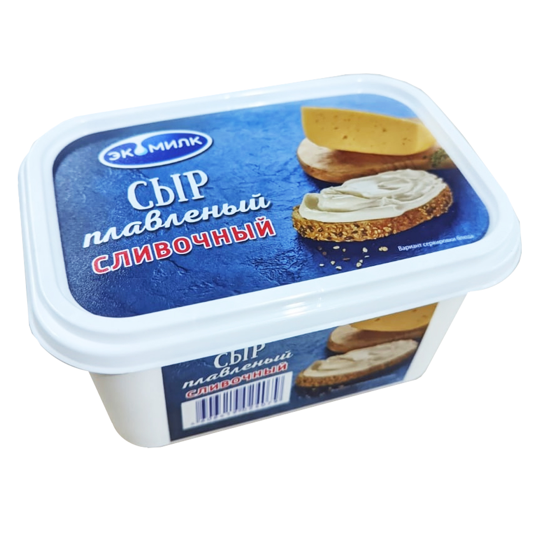 Сыр плавленый Экомилк 400 г. 45% ванночка
