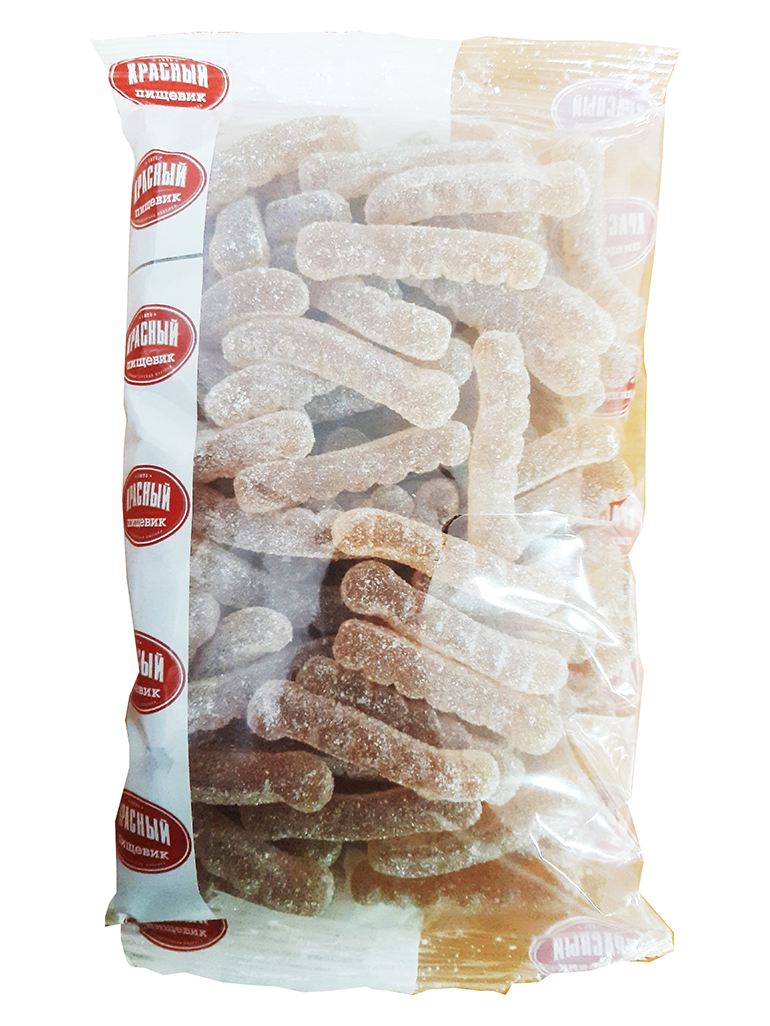 Мармелад со вкусом колы в кислой обсыпке пак. 500 гр Красный Пищевик