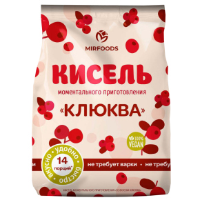 Кисель моментального приготовления со вкусом вишни и клюквы 360г ООО Мирфудс