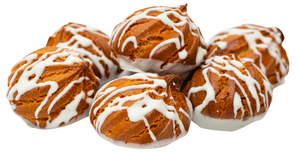 Пирожное заварное "Этюд" в белой глазури 0,75кг "Контек" ООО