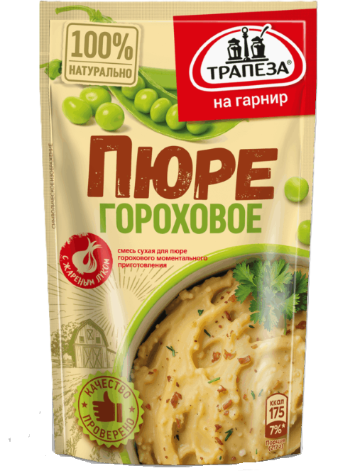 Пюре гороховое БПТ с жареным луком 150гр Трапеза на Гарнир