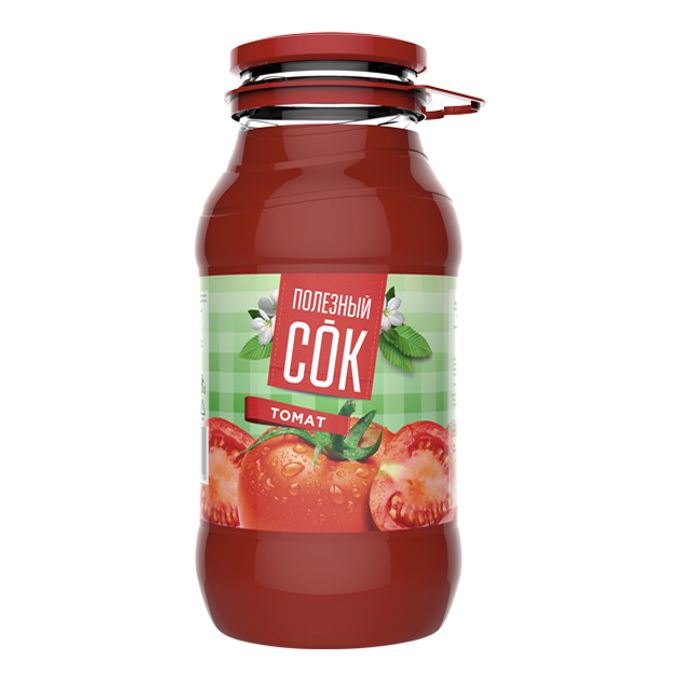 Сок Томатный восстановленный с мякотью и солью ТМ "Полезный сок", 1,8 литра