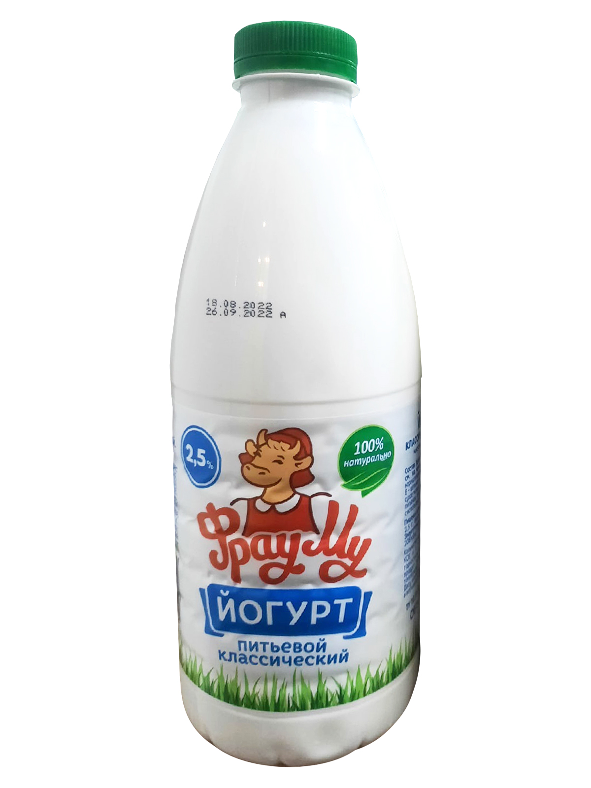 Йогурт питьевой классический Фрау Му 2,5%. 900мл. ПЭТ